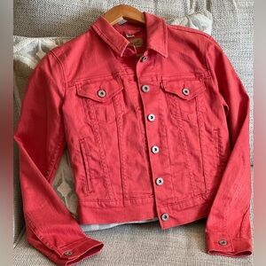 Levi's NWOT Coral Cropped Denim Jean Jacket X-Small